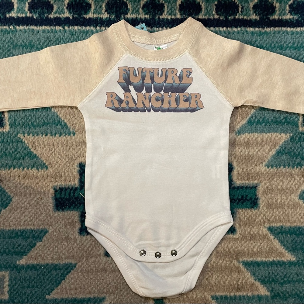 Future Rancher western onesie. Long sleeve